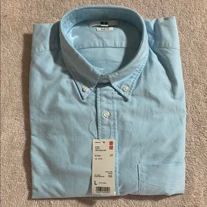 Uniqlo Slim Fit Oxford Button Down - Large, Teal